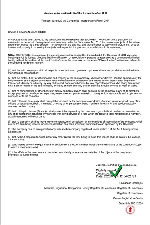 Section 8 Company License
